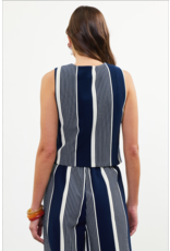 STRIPED KNIT VEST AND PANT