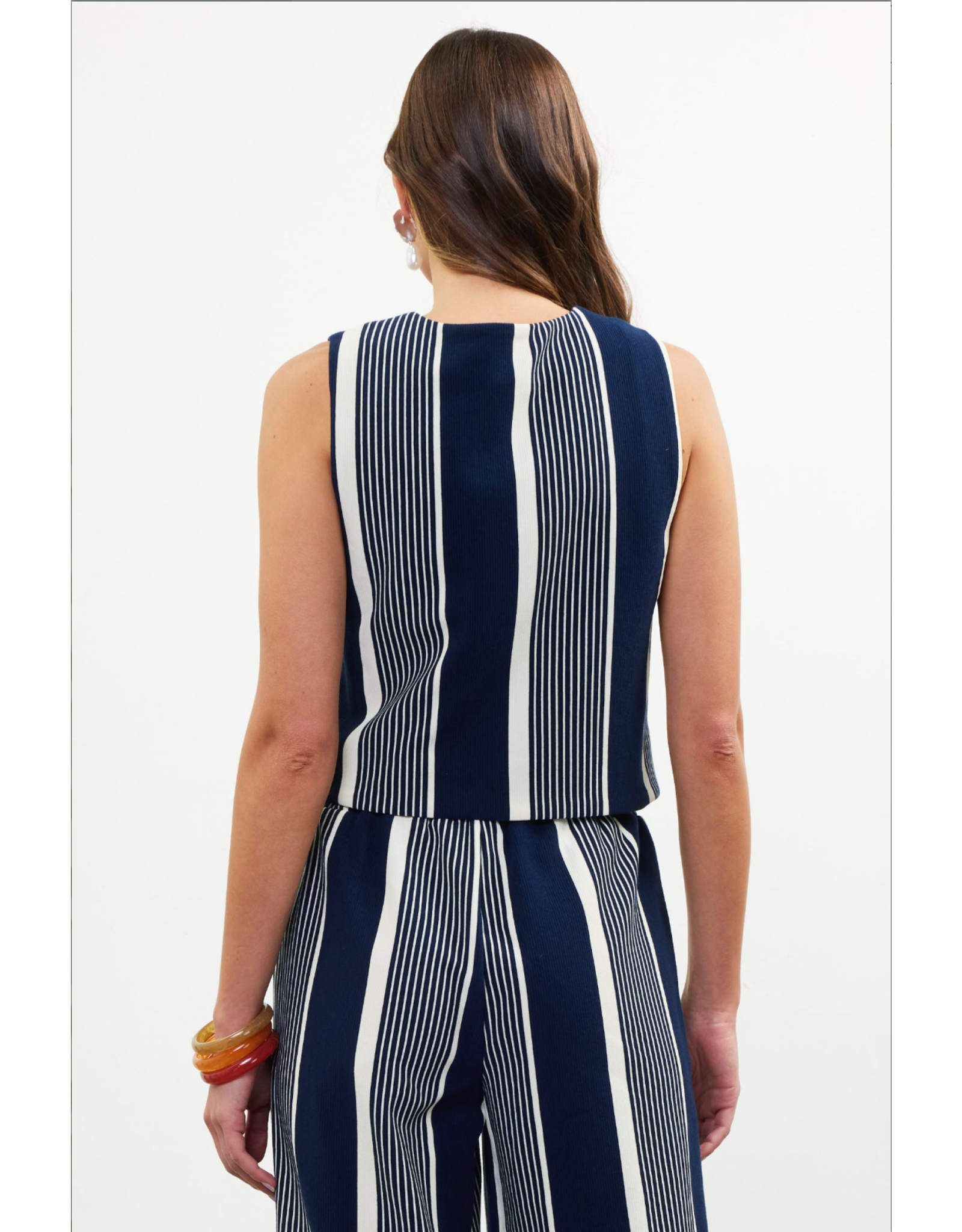 STRIPED KNIT VEST AND PANT
