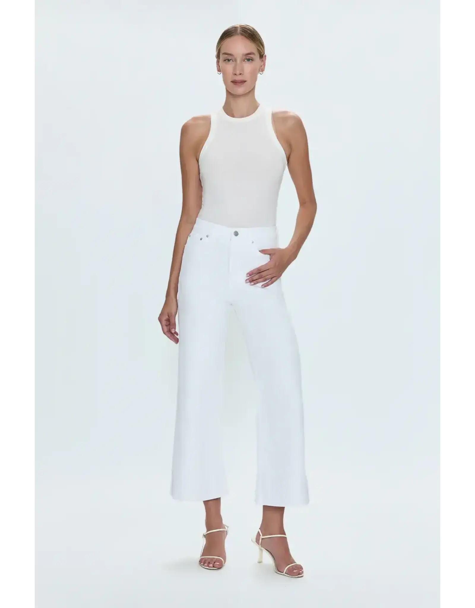 LANA CROP W/CUFF HIGH RISE WIDE LEG