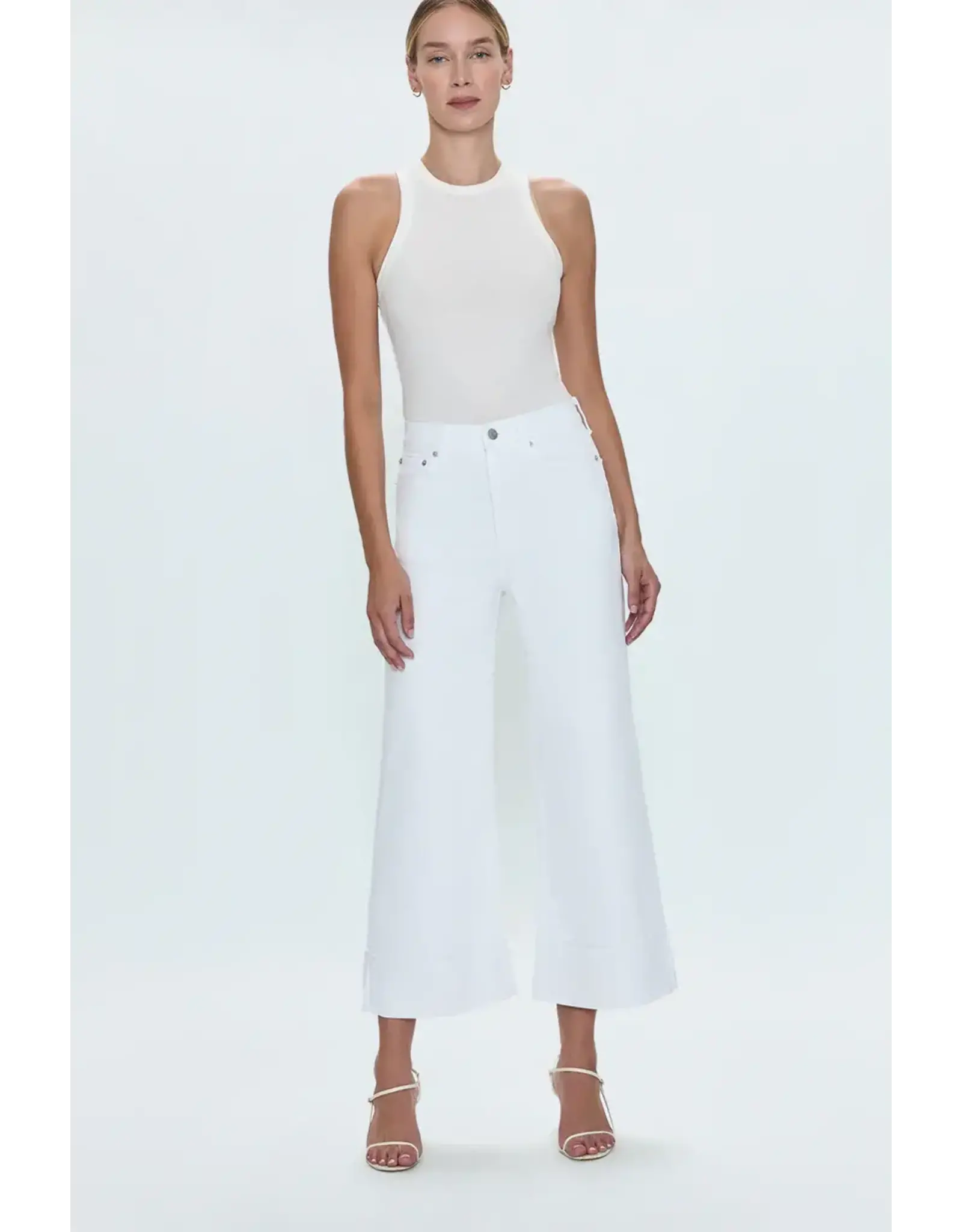 LANA CROP W/CUFF HIGH RISE WIDE LEG