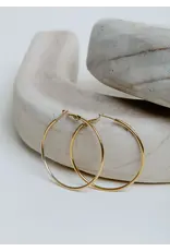 LA YOU HOOPS MEDIUM GOLD