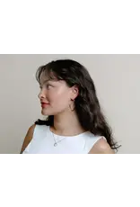 LA YOU HOOPS MEDIUM SILVER