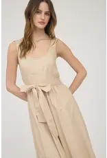 SLVLESS A-LINE MIDI W/ TIE BELT