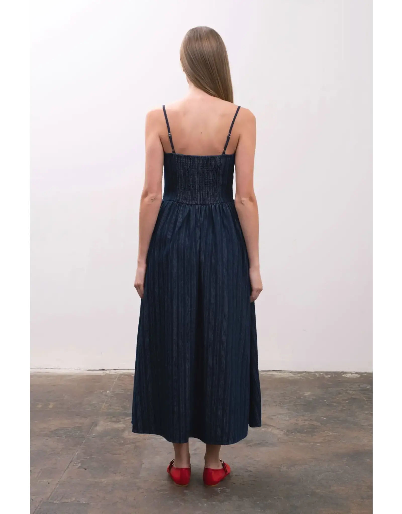DENIM MIDI DRESS