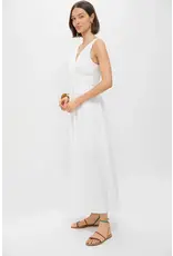 V VECK PLEATED MIDI DRESS