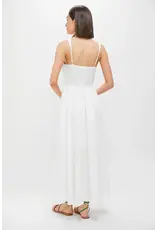 V VECK PLEATED MIDI DRESS