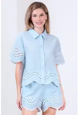EYELET  EMBROIDERED SHORT