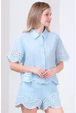 EYELET  EMBROIDERED SHORT