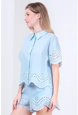 EYELET  EMBROIDERED SHORT