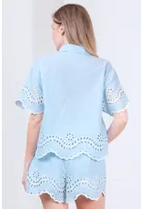 EYELET  EMBROIDERED SHORT