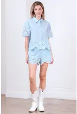 EYELET  EMBROIDERED SHORT