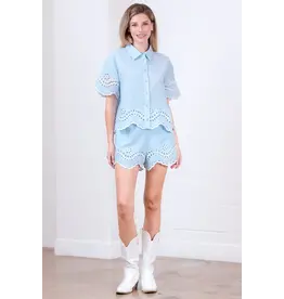 TAELYNN EYELET  EMBROIDERED SHORT