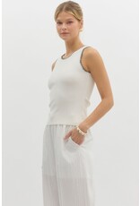 ENTRO RIBBED TANK W/DETAIL STITCHING