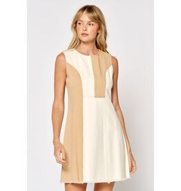 LALAVON COLOR BLOCK DENIM DRESS