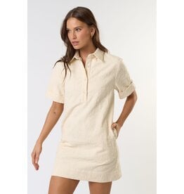 LALAVON SSLV COLLAR MINI DRESS