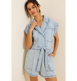 HABITUAL CROSSFRONT BELTED ROMPER