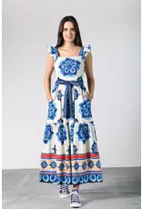 GEOMETRIC FLOWER SUN MIDI