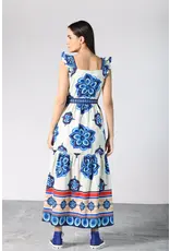 GEOMETRIC FLOWER SUN MIDI