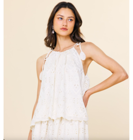 CHIFFON EYELET LACE TOP