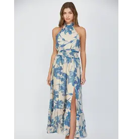 TIE BACK HALTER MAXI