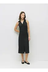 SLVLESS COLLARD DRESS W/BACK TIE