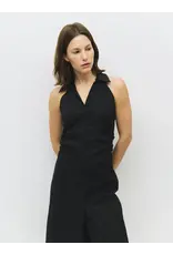SLVLESS COLLARD DRESS W/BACK TIE