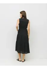 VNECK GAUZE TIERED DRESS