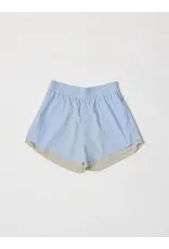 ELASTIC SHORTS W/DOUBLE HEM DETAIL