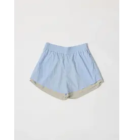 ELASTIC SHORTS W/DOUBLE HEM DETAIL
