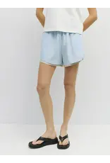 ELASTIC SHORTS W/DOUBLE HEM DETAIL