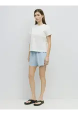 ELASTIC SHORTS W/DOUBLE HEM DETAIL