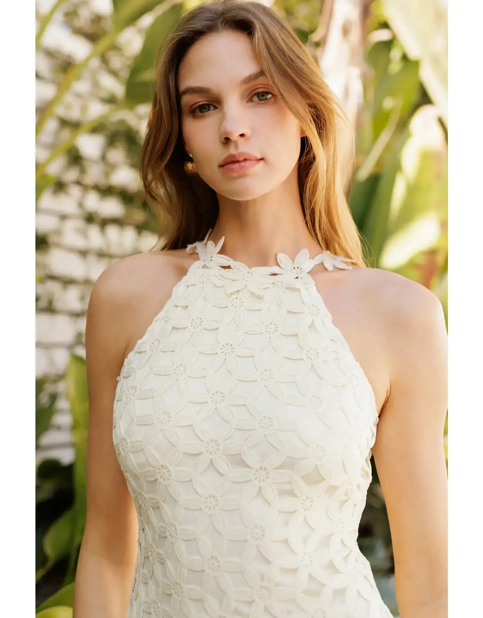 ENDLESS BLU CROCHET SUMMER MIDI DRESS