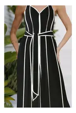 ENDLESS BLU CONTRASTING HALTER JUMPSUIT