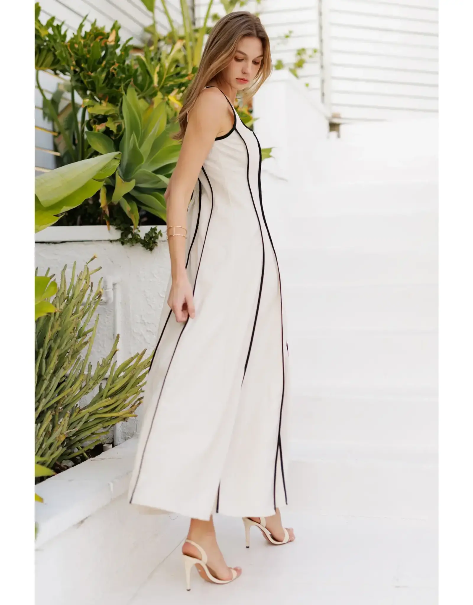 ENDLESS BLU MADELINE LINEN DRESS