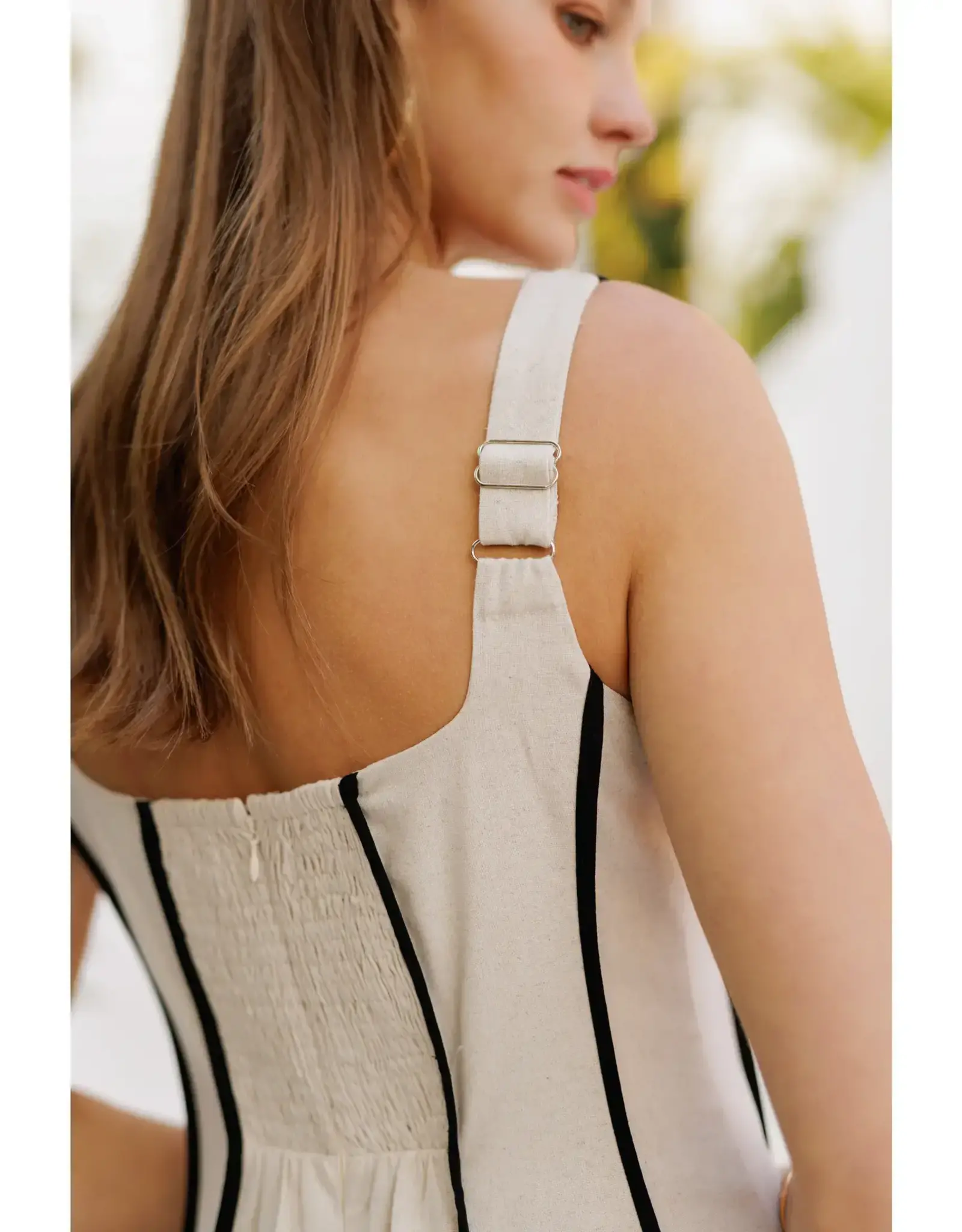 ENDLESS BLU MADELINE LINEN DRESS