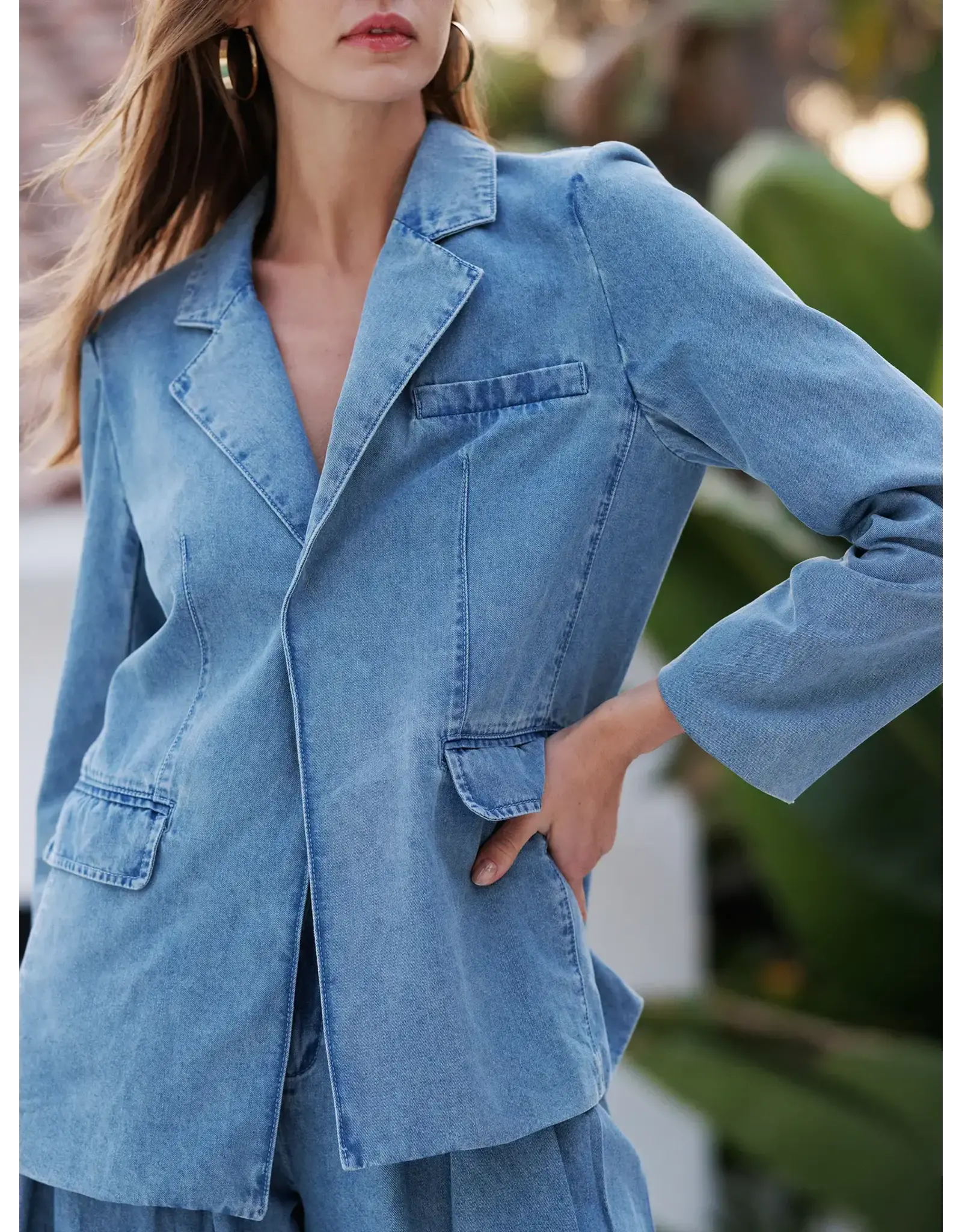 ENDLESS BLU CHARLOTTE DENIM BLAZER
