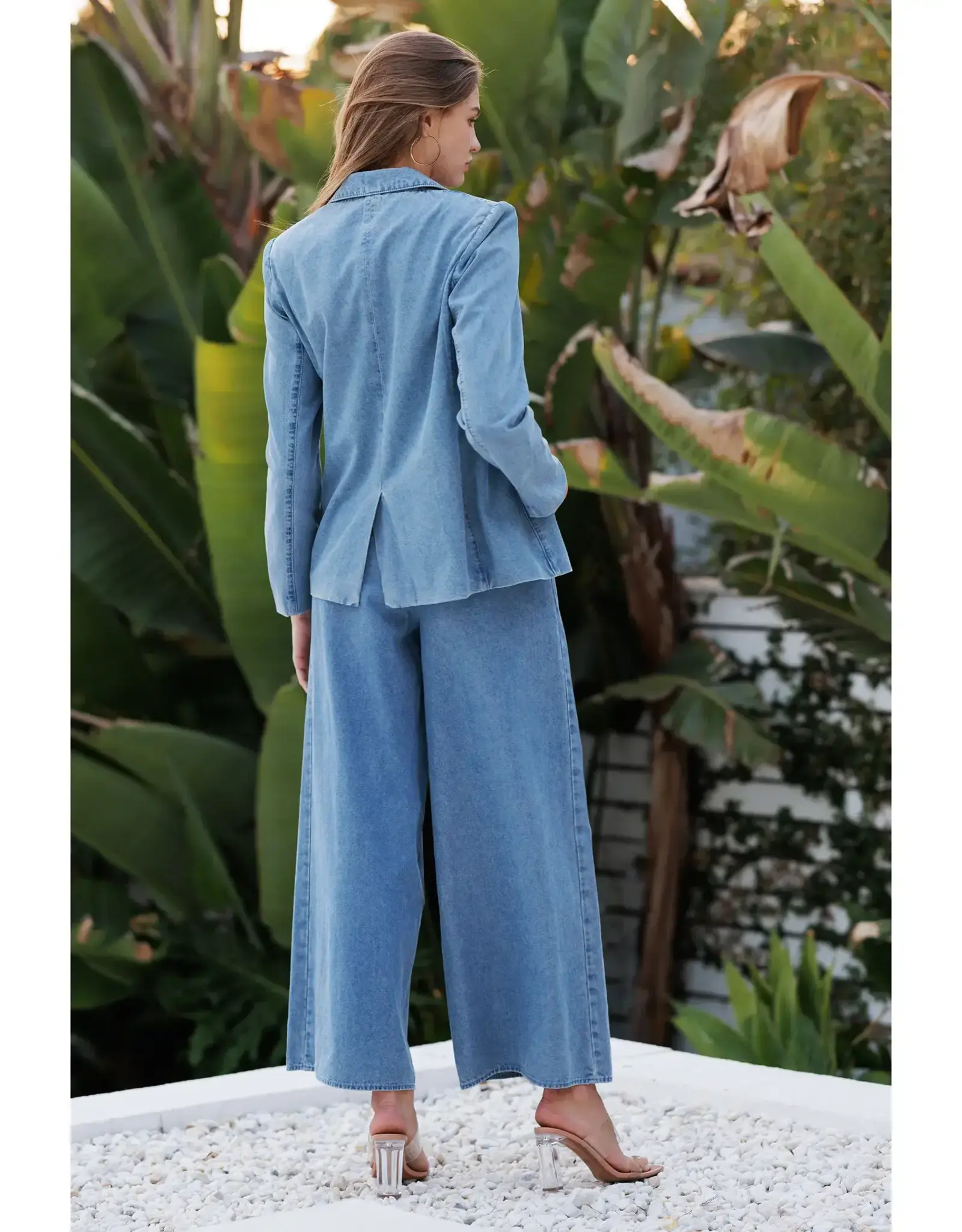 ENDLESS BLU CHARLOTTE DENIM BLAZER
