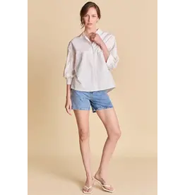 BALLON SLEEVE W/LACE DETAIL BLOUSE
