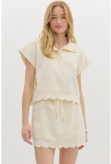 ENTRO ATHLEISURE SCALLOP TOP