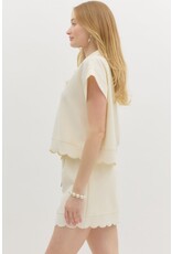 ENTRO ATHLEISURE SCALLOP TOP