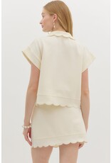 ENTRO ATHLEISURE SCALLOP TOP