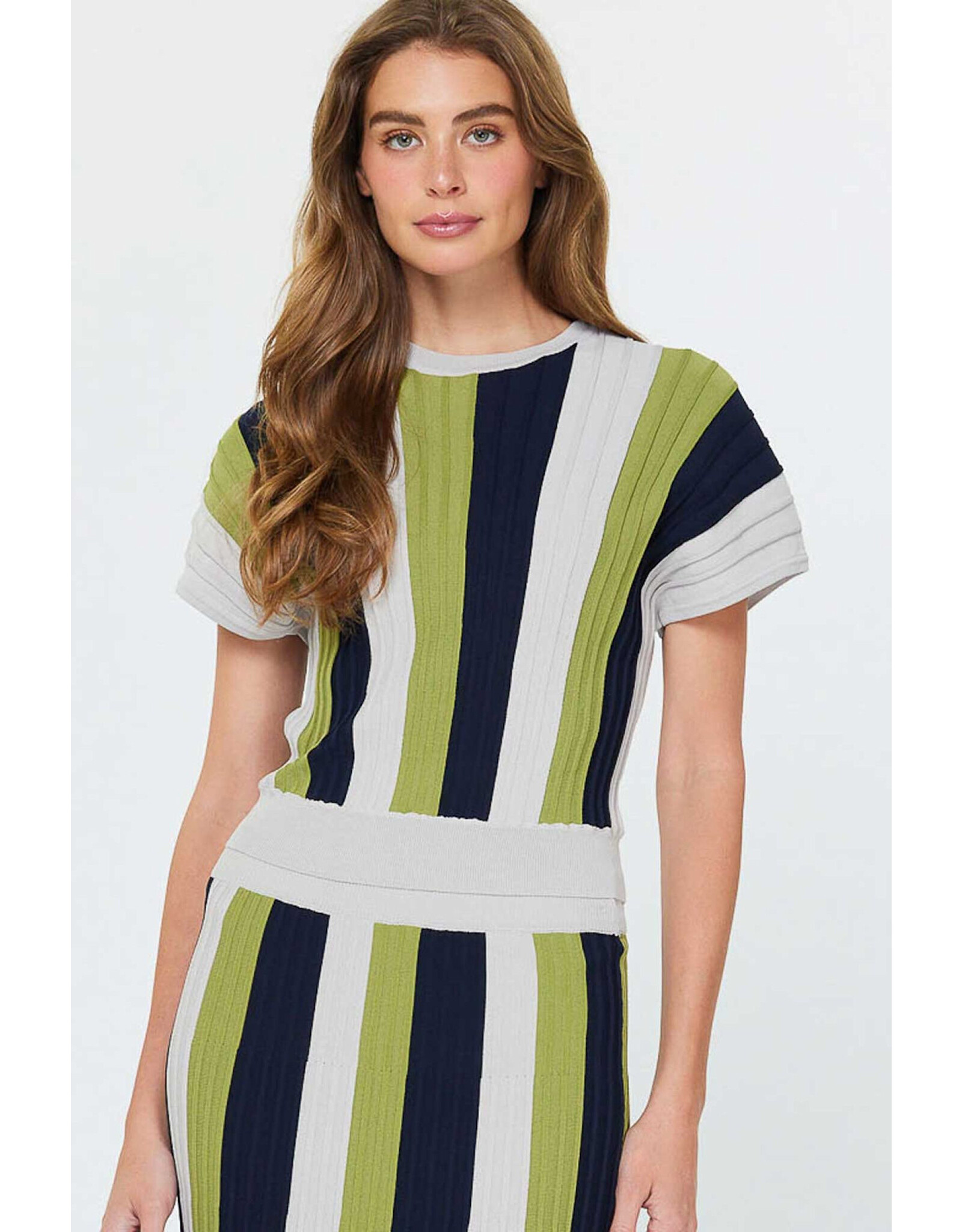 COLOR BLOCK SWEATER SET