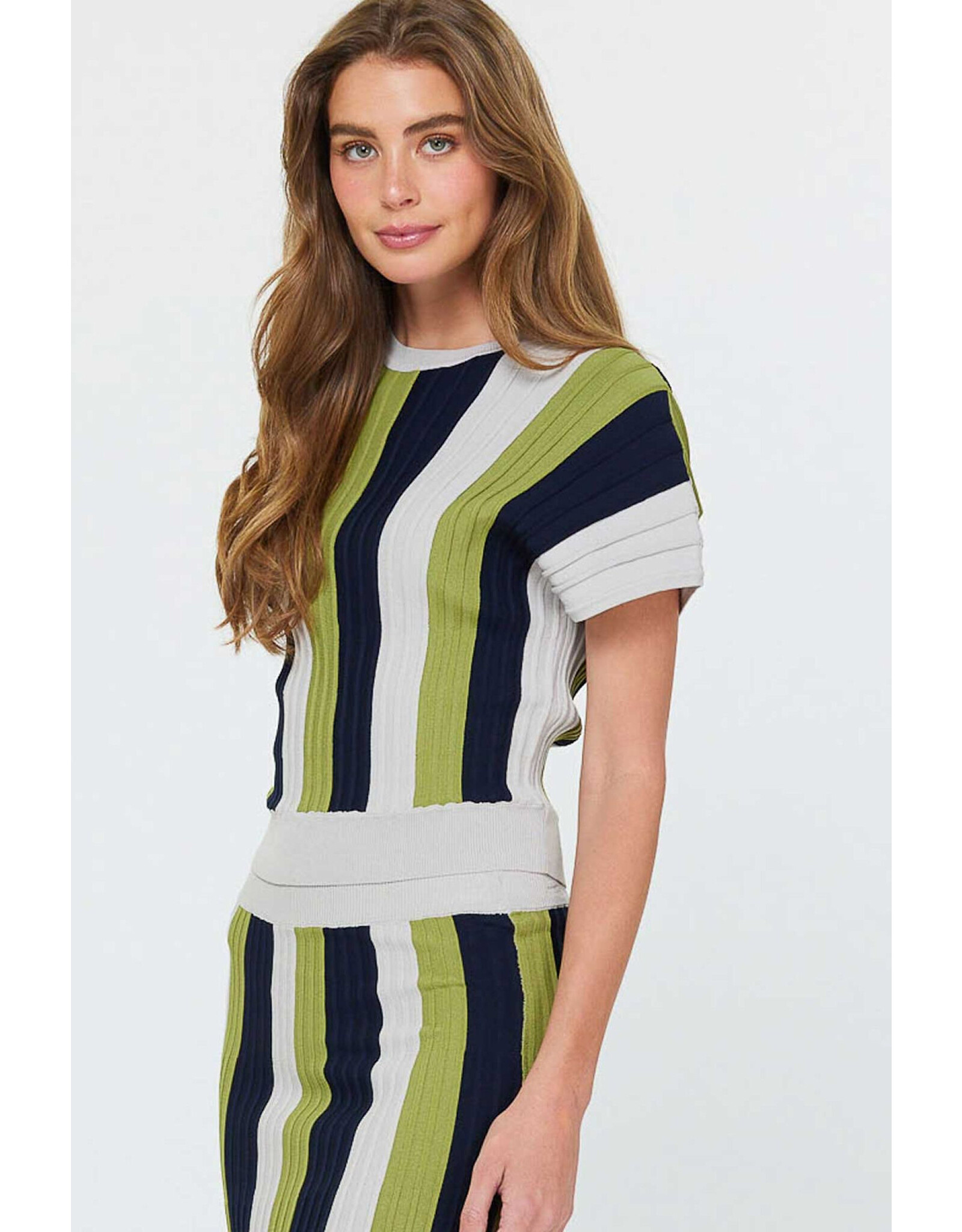COLOR BLOCK SWEATER SET