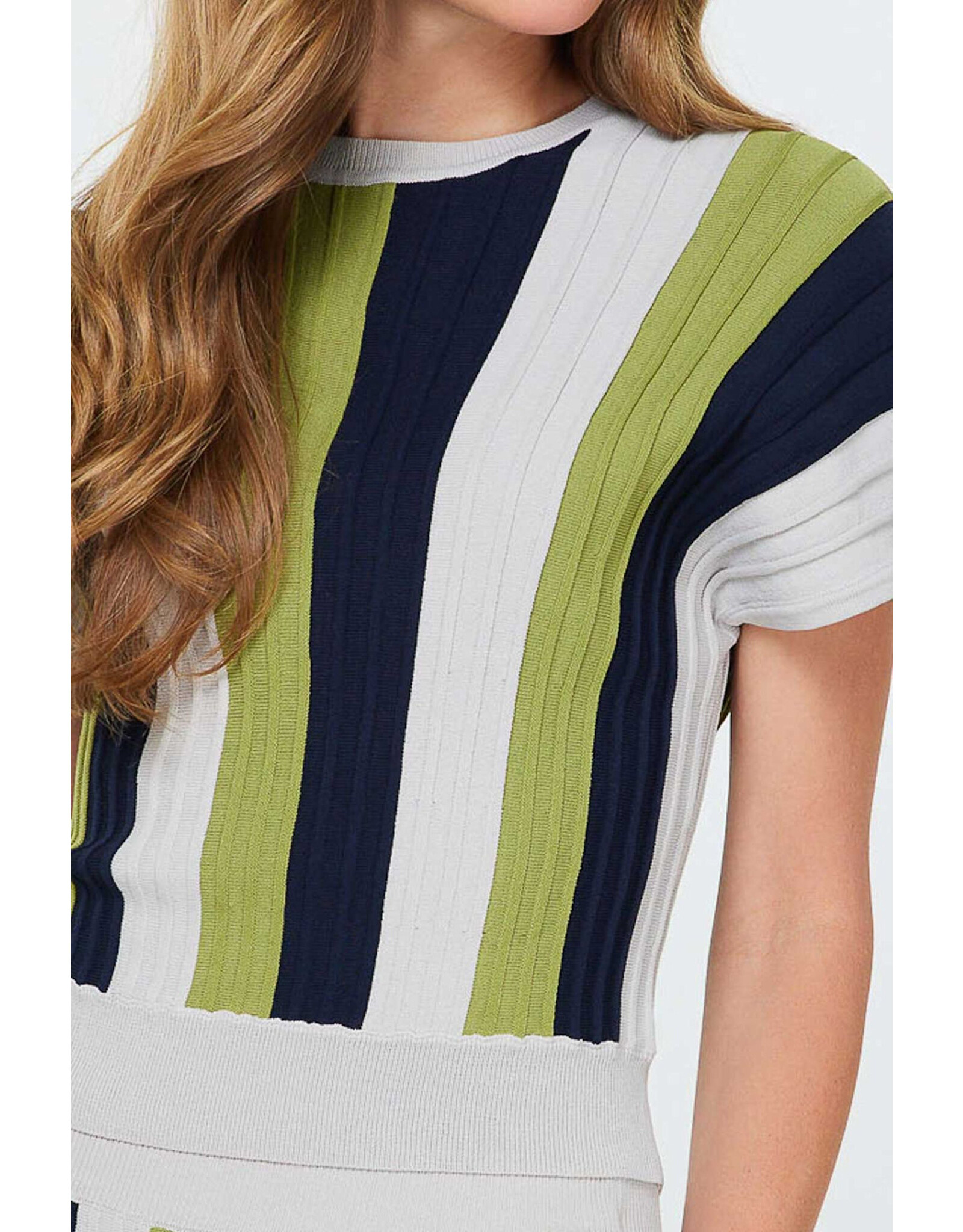 COLOR BLOCK SWEATER SET