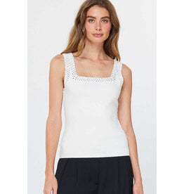 SQUARE NECK KNIT TANK TOP