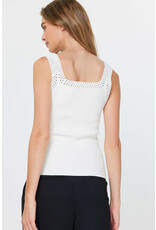 SQUARE NECK KNIT TANK TOP
