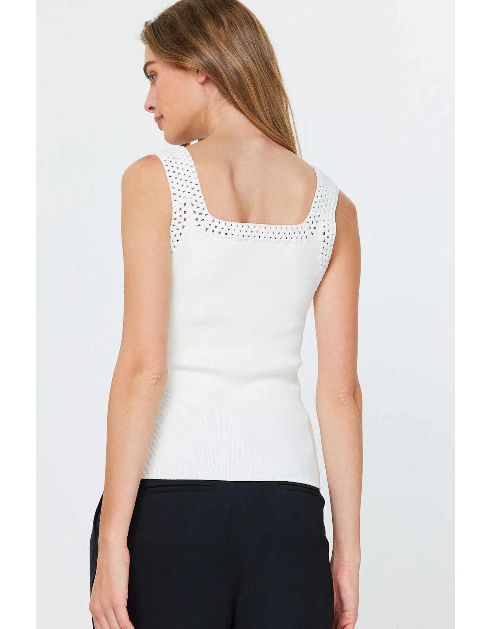 SQUARE NECK KNIT TANK TOP