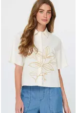SSLV BUTTON DOWN W/EMB MOTIF