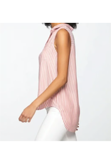 Beachlunchlounge SLVLESS STRIPED BUTTON UP