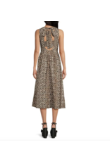 LEOPARD PRINT POPLIN SUNDRESS